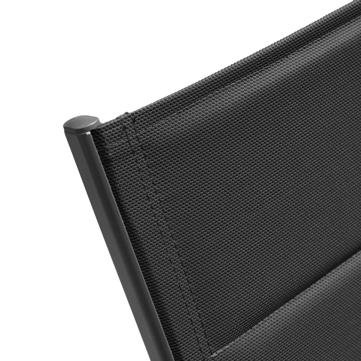 Bain de soleil et table d'appoint, BARBADOS noir, gris anthracite, HAPPY GARDEN