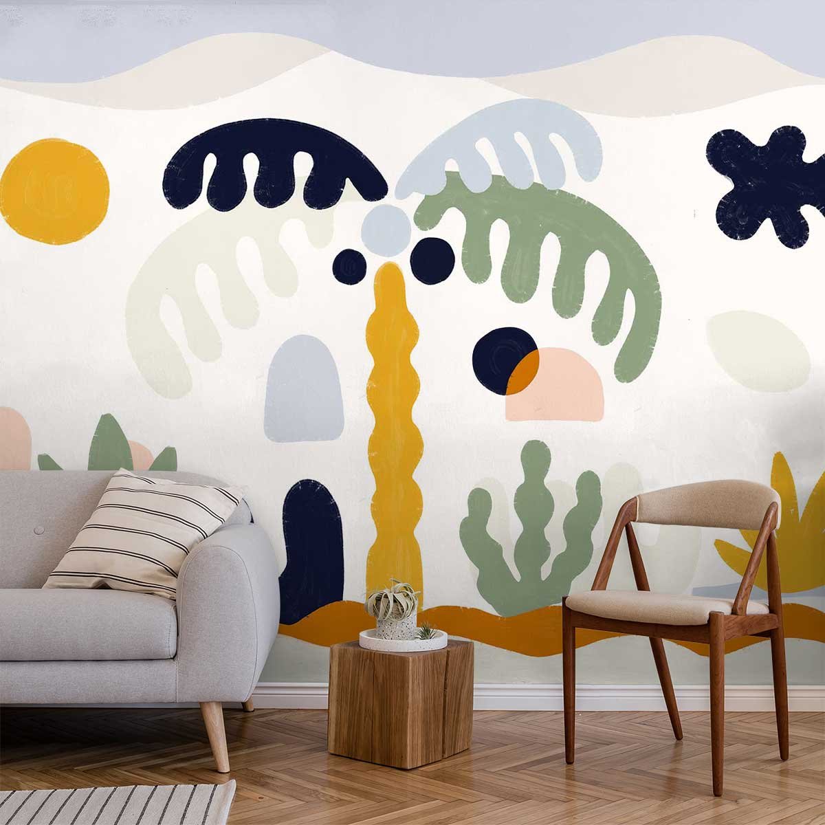 Papier peint palmier intissé, HEXOA