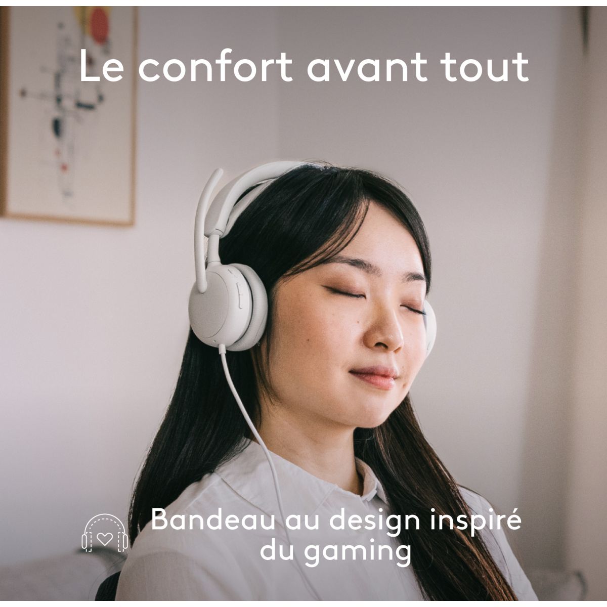 Micro-casque Zone Wired 2 OFF WHITE couleur unique, LOGITECH