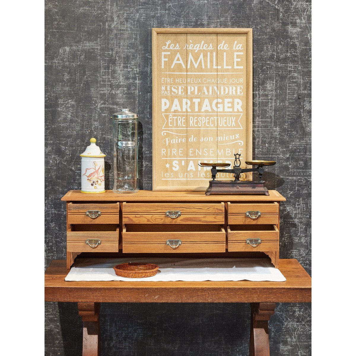 Étagère en bois Gaëlle N°887 - Bon état bois clair, DEBONGOUT