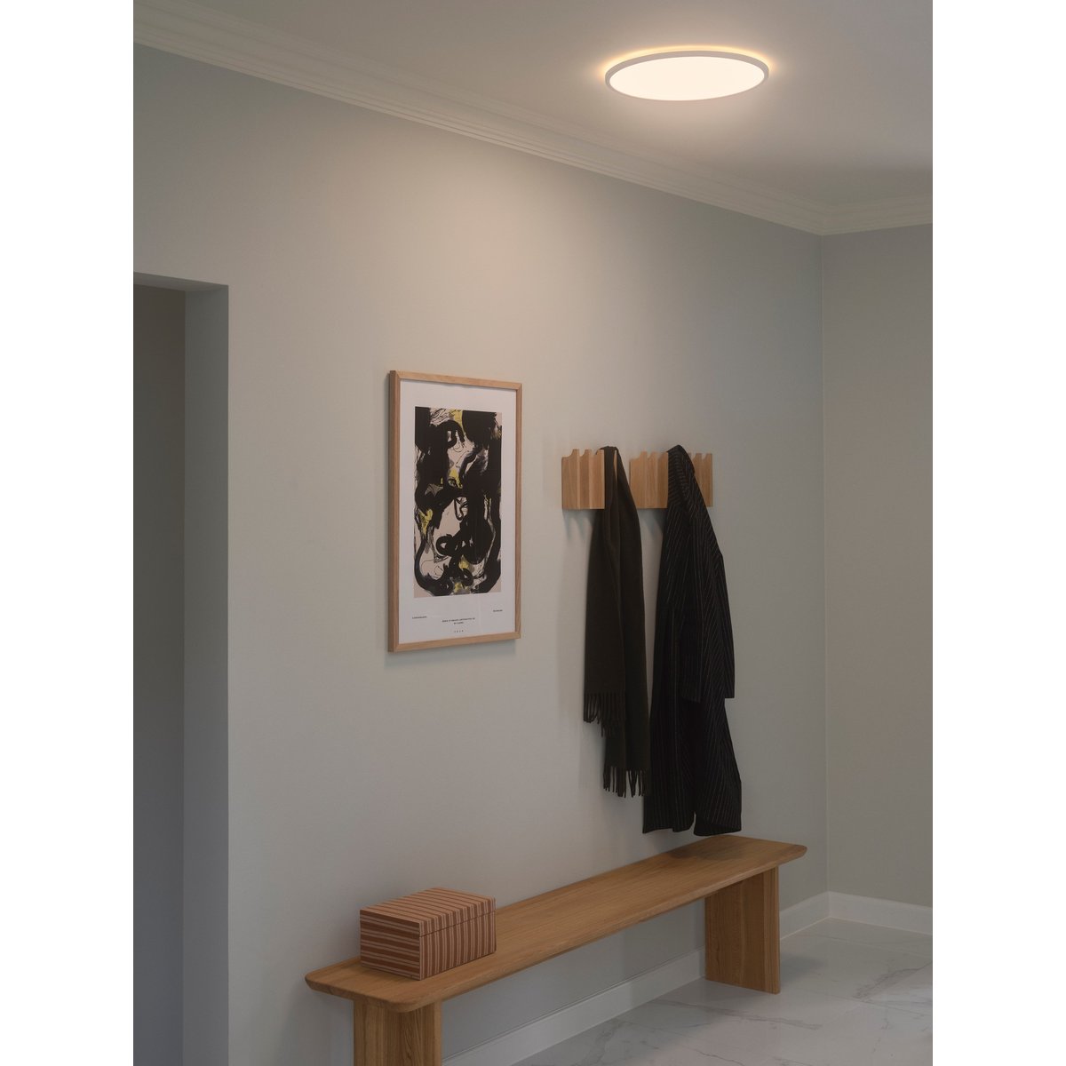 Plafonnier LED intégrée IP54 - salle de bain 3000/4000K | Switch en plastique, OJA 42 blanc, NORDLUX