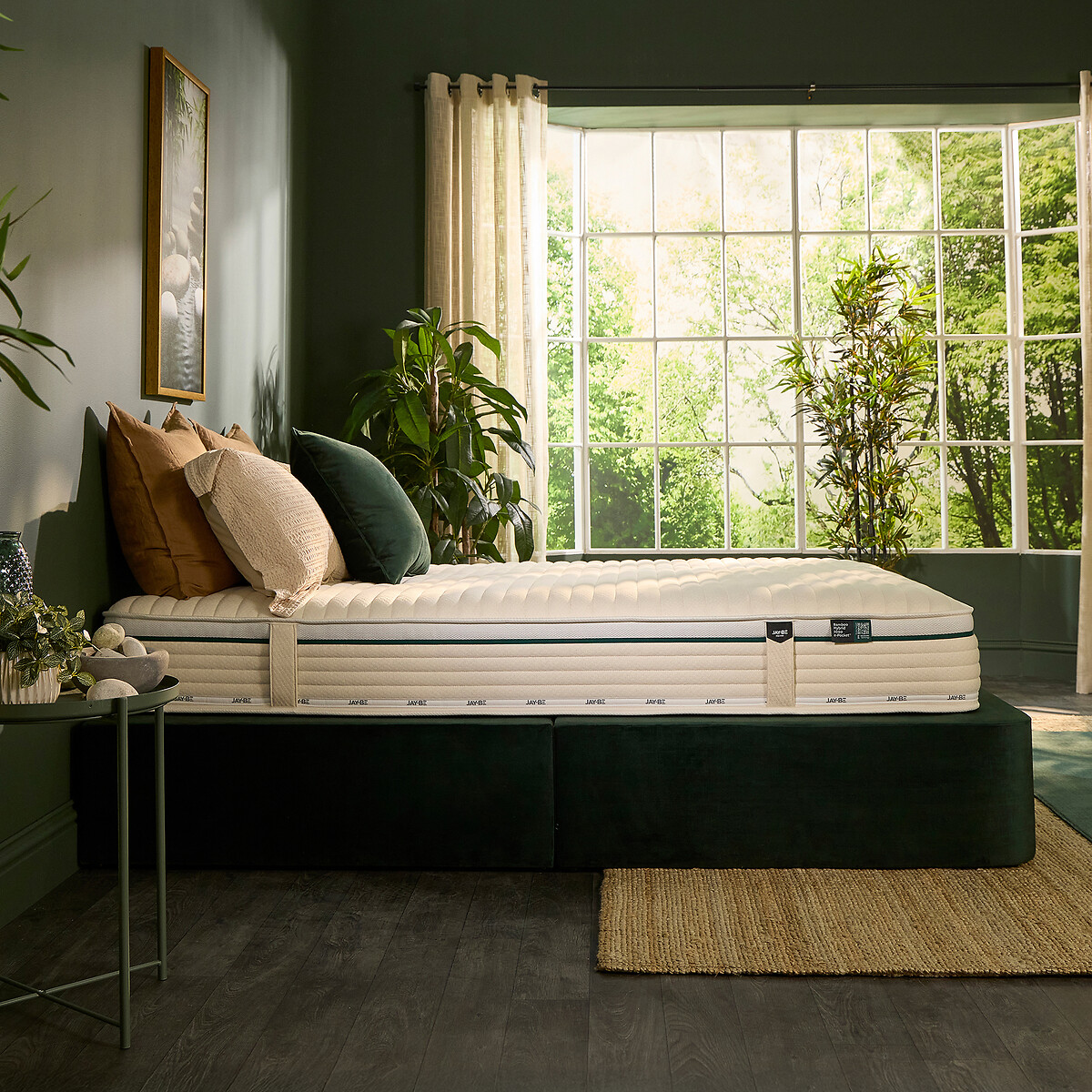 Jay-Be® Natural Fresh Bamboo Hybrid 2000 e-Pocket Mattress ecru/green, JAY-BE