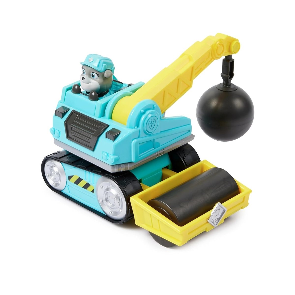 Rubble & Crew - Véhicule de démolition avec figurine à moteur bleu et jaune, SPIN MASTER
