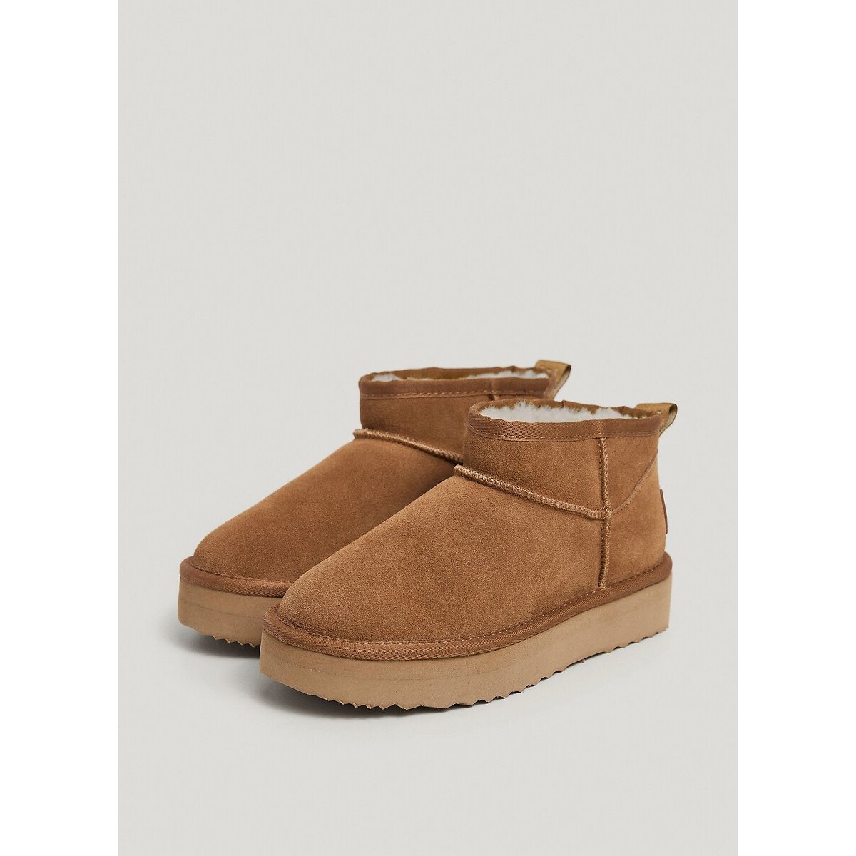 Bottines fourrées en cuir DISS YOUNG camel, PEPE JEANS