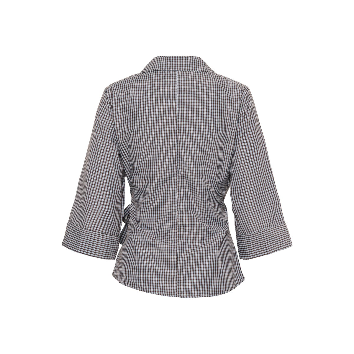 Chemise à manches longues marron bleu brown/blue check, KAFFE