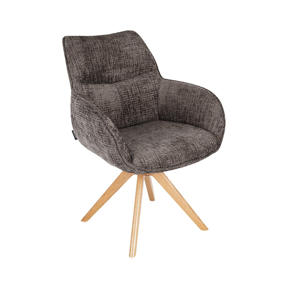 Chaise  tissu ARZANA taupe, HABITAT