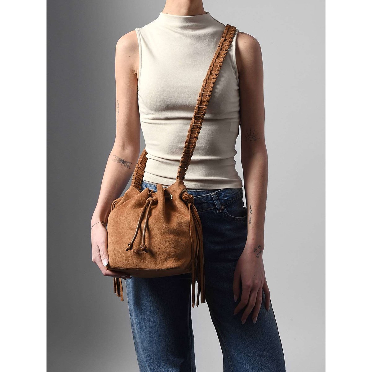 Sac bandoulière Maranta camel, WOOMEN