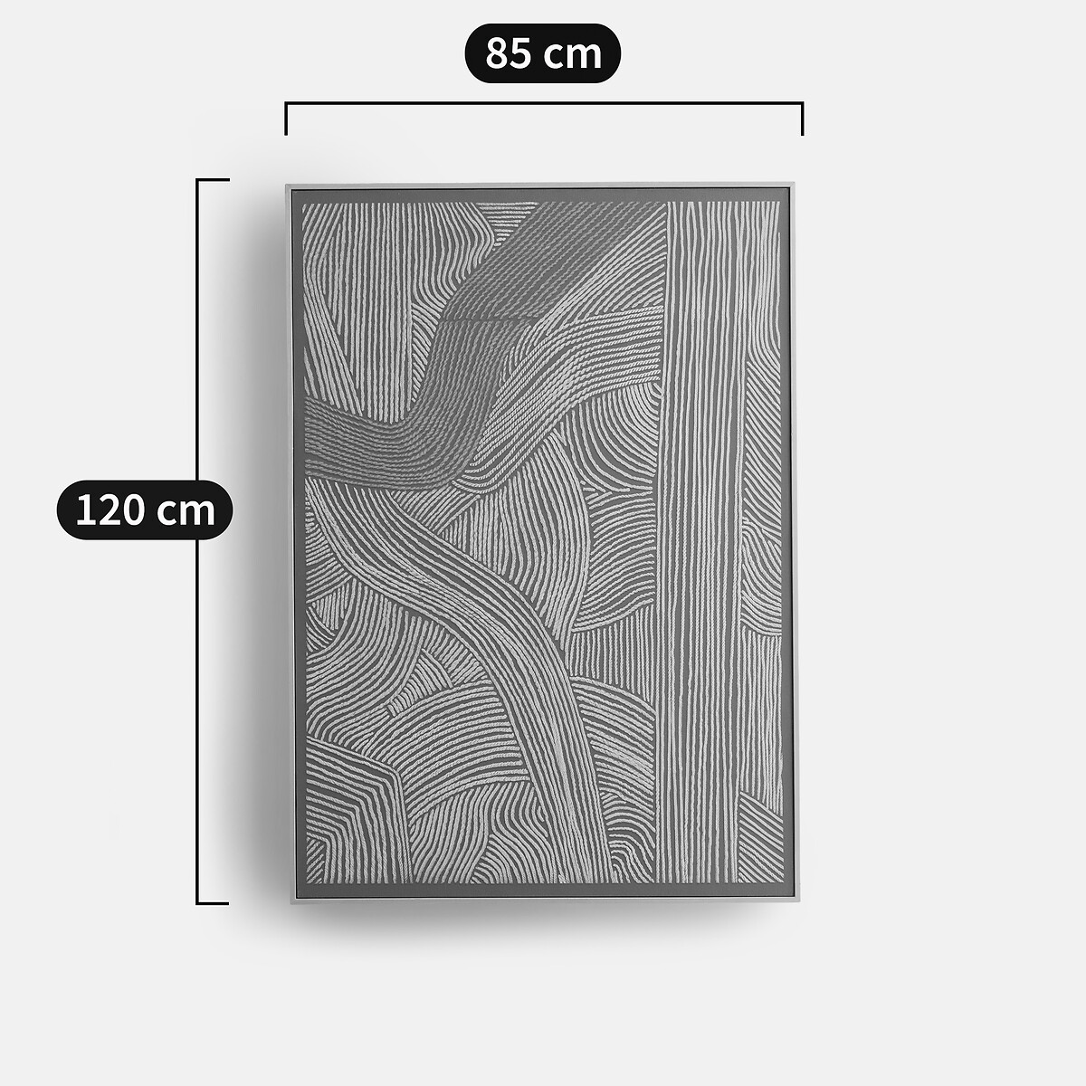 3D-geprint schilderij, breedte 85 x hoogte 120 cm, DUNA steenrood, LA REDOUTE INTERIEURS