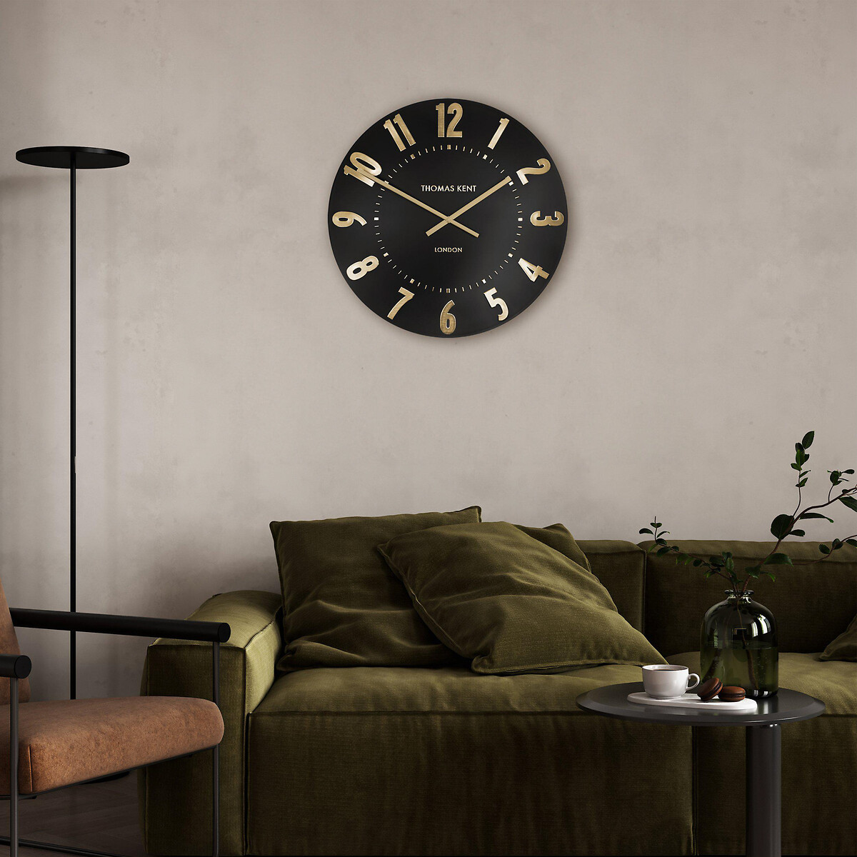 Mulberry 20" Large Wall Clock black, THOMAS KENT