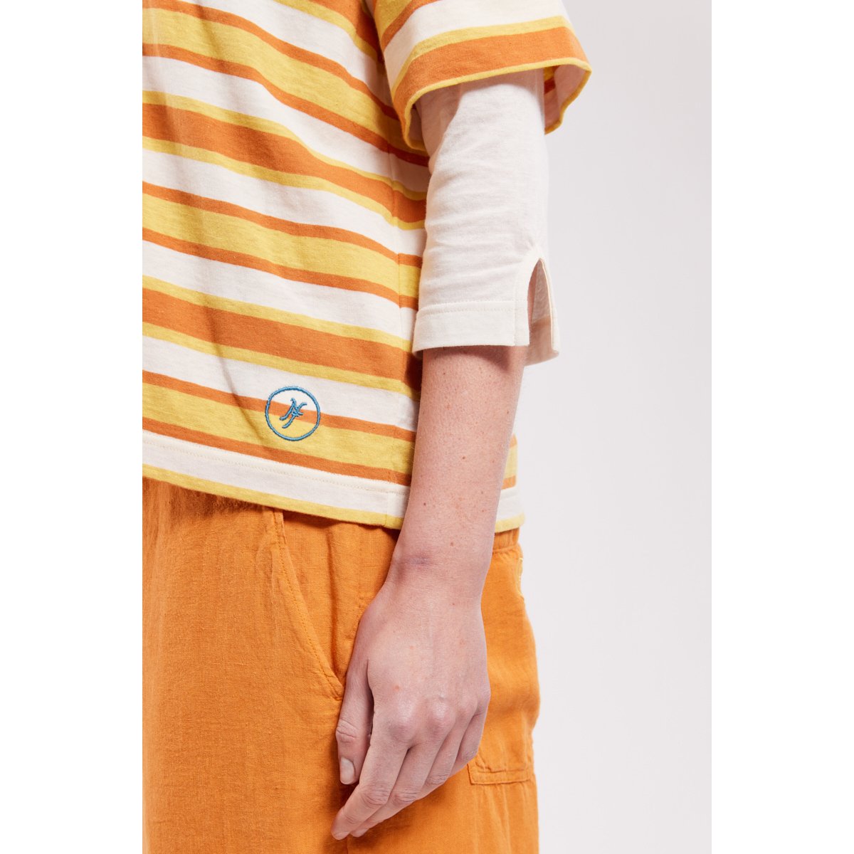 La marinière oversized NOLWENN FALIGOT nature/rusty/genet, ARMOR-LUX