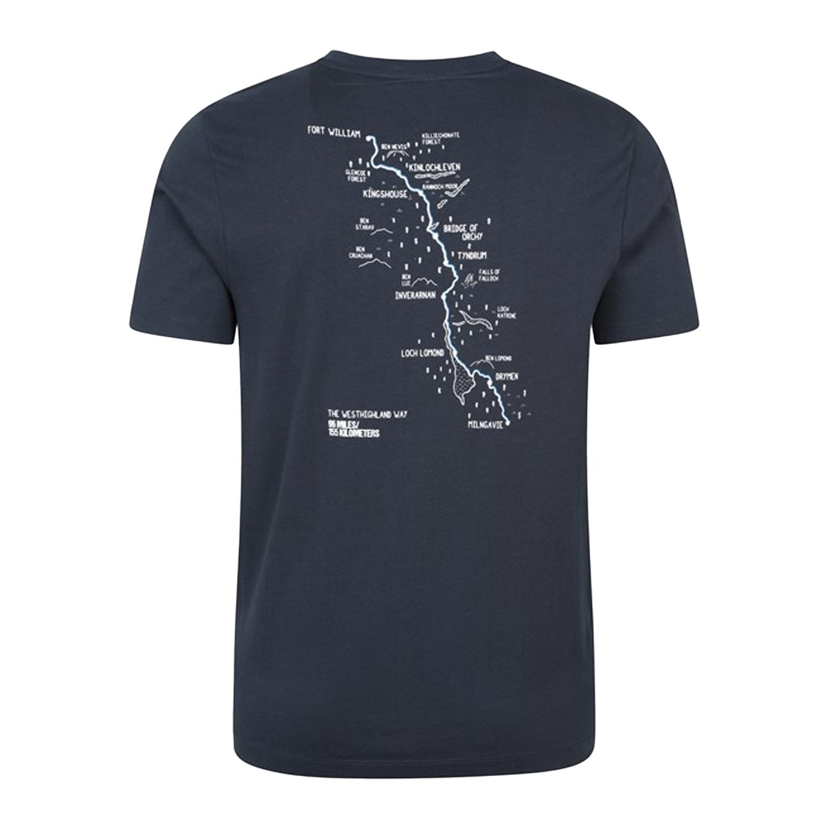 T-shirt manches courtes WEST HIGHLANDS bleu marine, MOUNTAIN WAREHOUSE
