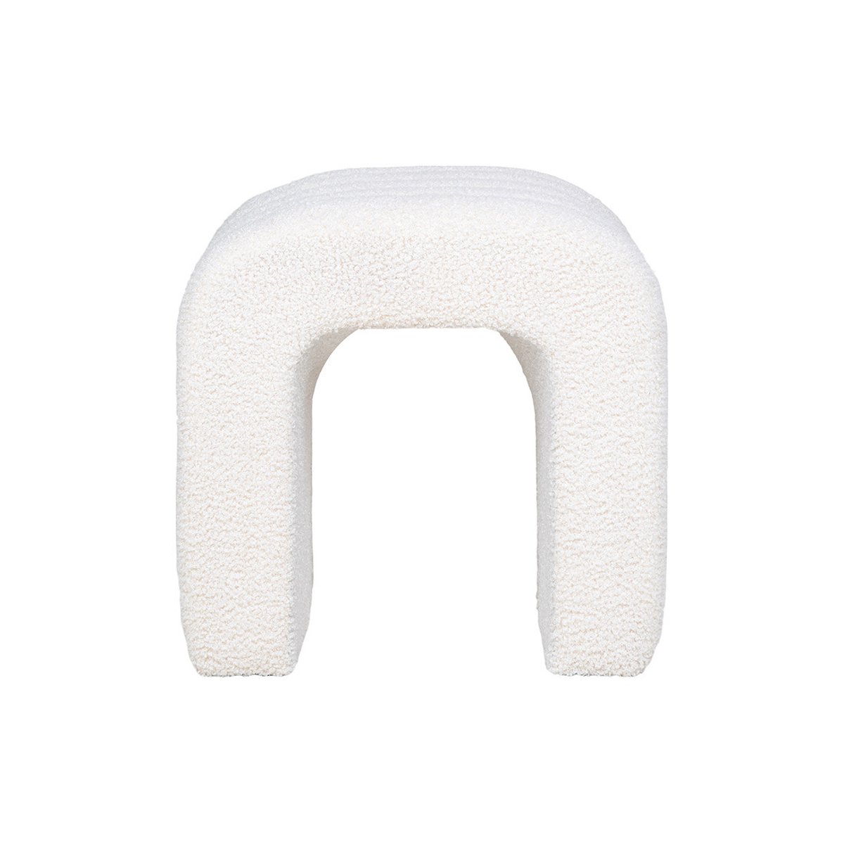 Pouf - KENTA blanc, BEST MOBILIER