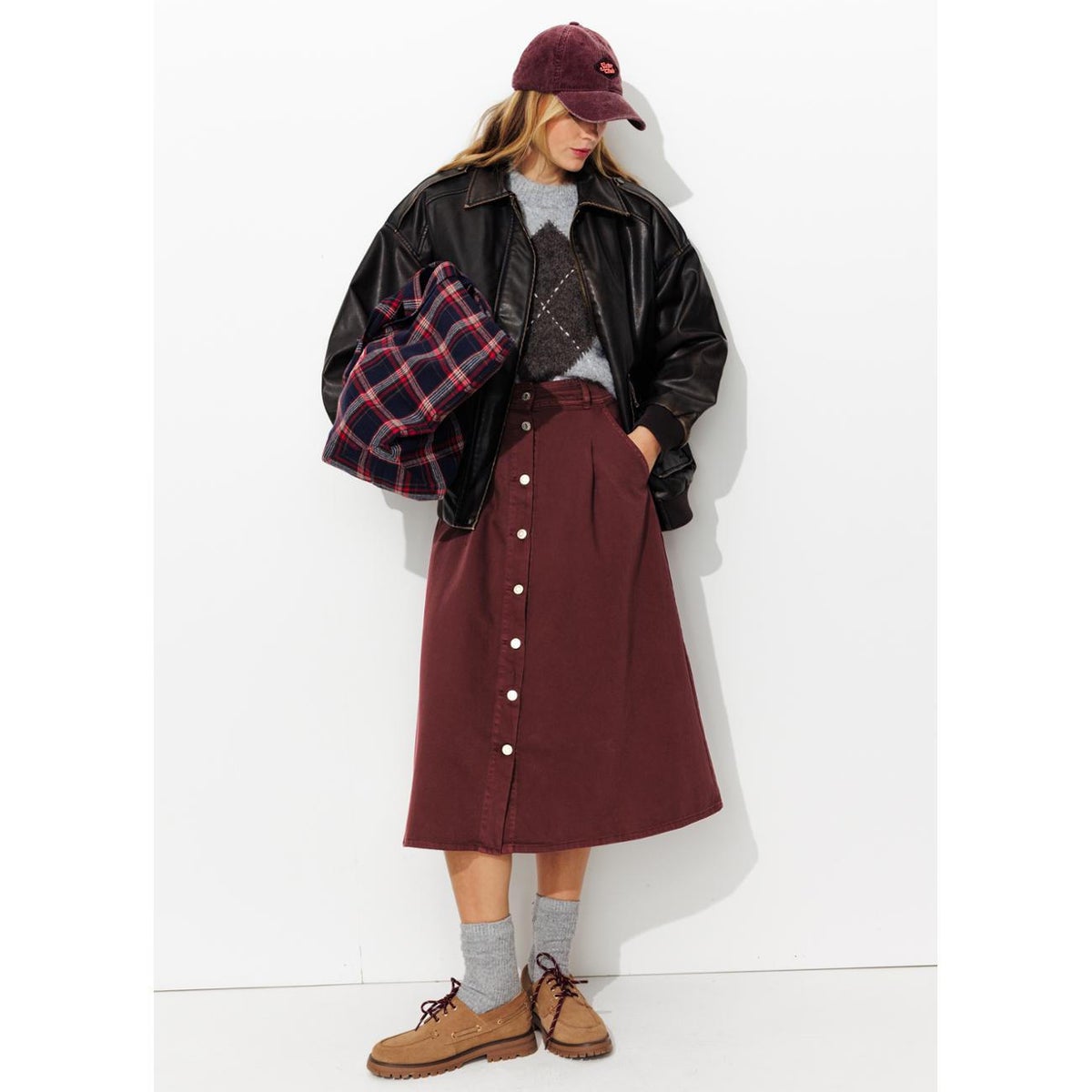 ARCHIVE n°6 la jupe en jean bordeaux, PROMOD