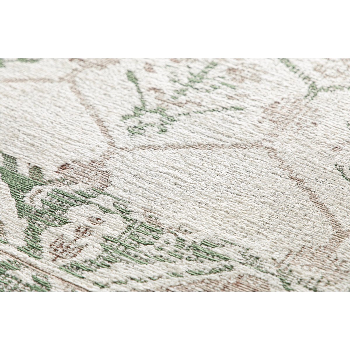 Tapis design en fibres recyclées SULLY vert naturel, AFK LIVING
