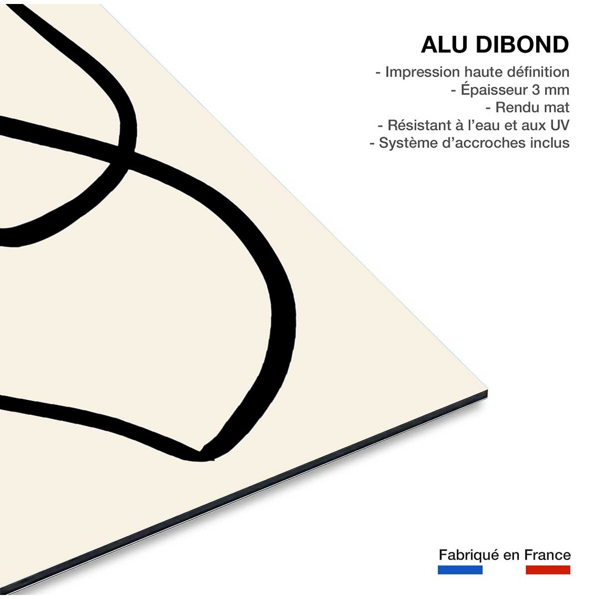 Tableau line art bold II tableau alu dibond, HEXOA