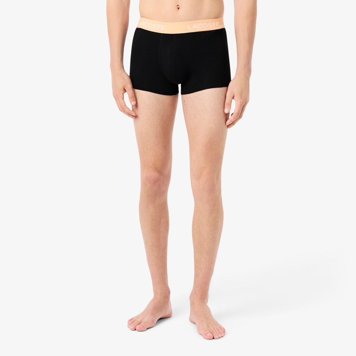 Lot de 5 boxers courts coton stretch noir-u7i, LACOSTE