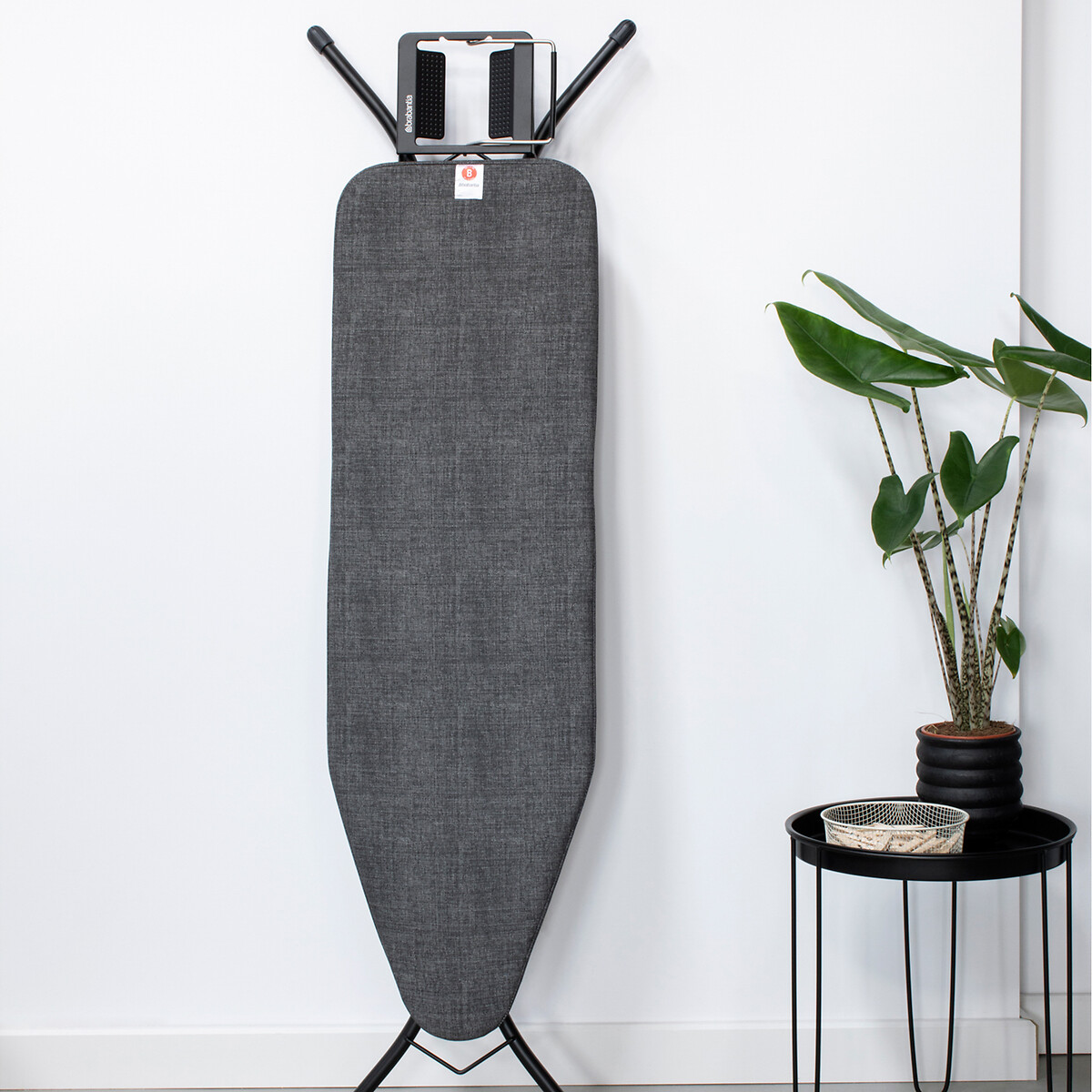Ironing Board B, 124x38cm with Steam Iron Rest black denim, BRABANTIA