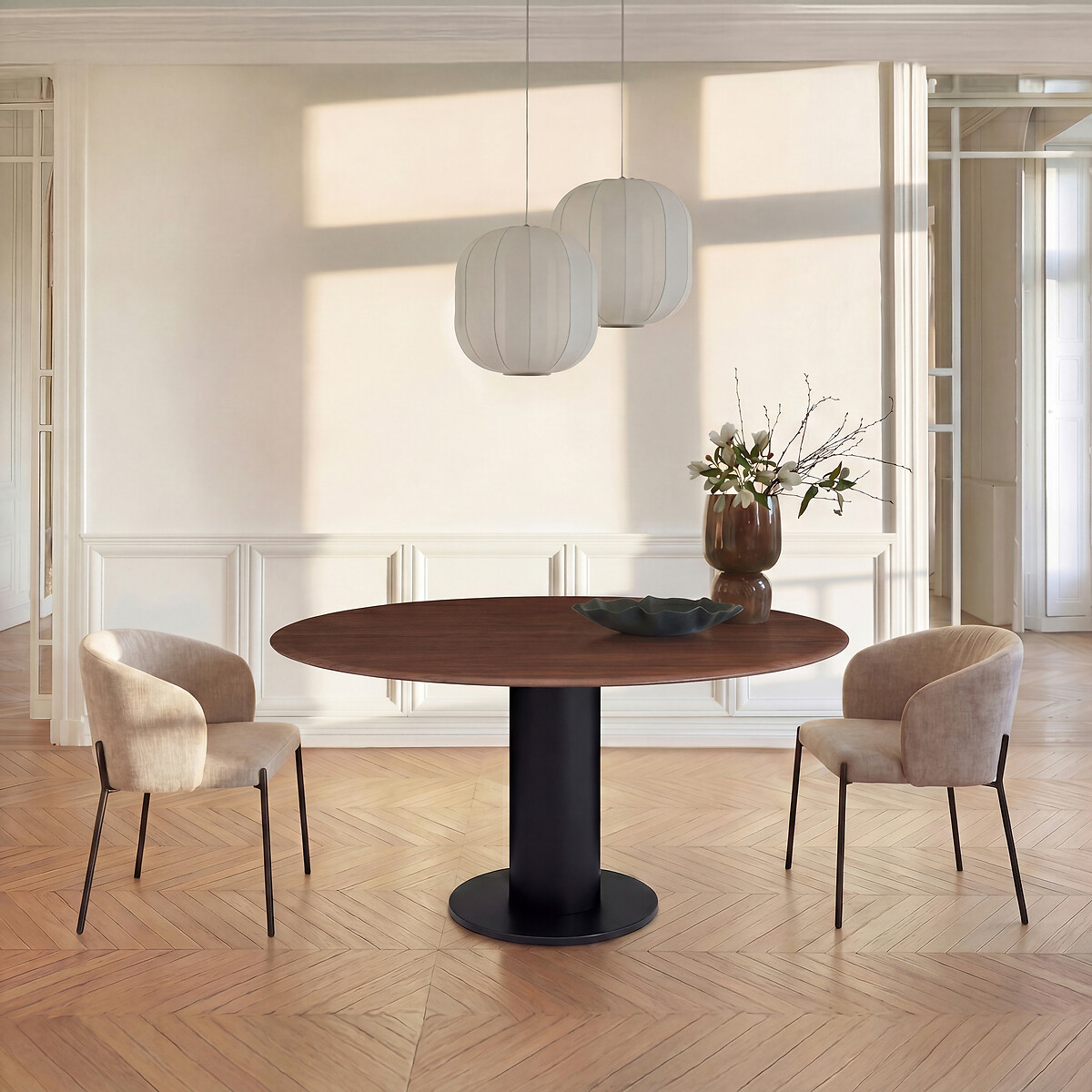 Plateau de table rond en noyer, ø137 cm, Roundo noyer, AM.PM
