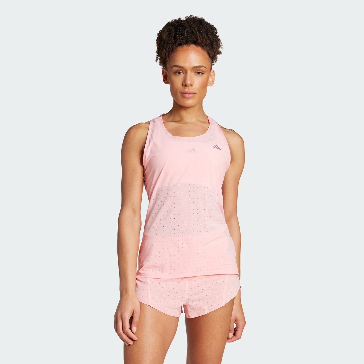 Débardeur de running Adizero semi pink spark, adidas Performance