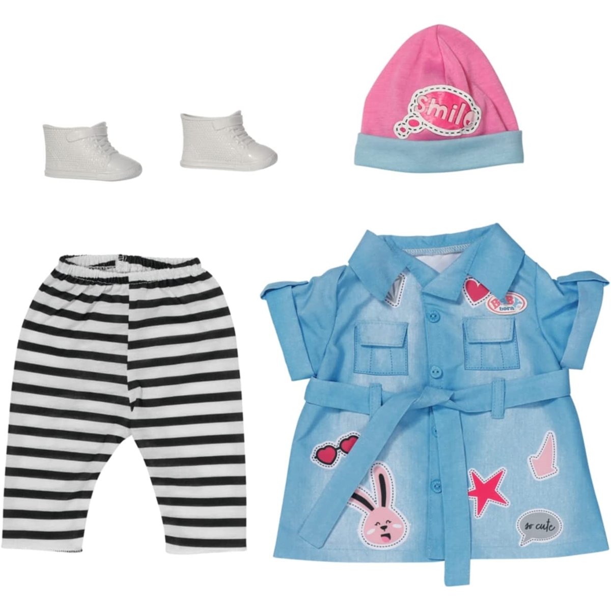 Baby born Deluxe Robe en Jean pour poupée de 43 cm multicolore, ZAPF CREATION