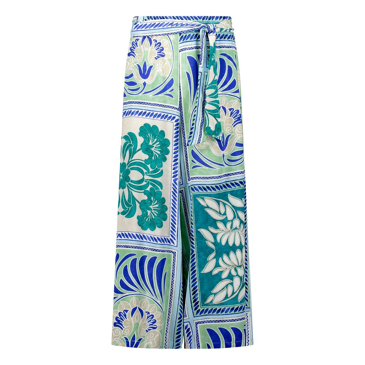 Pantalon palazzo à élastique green/blue, CARTOON