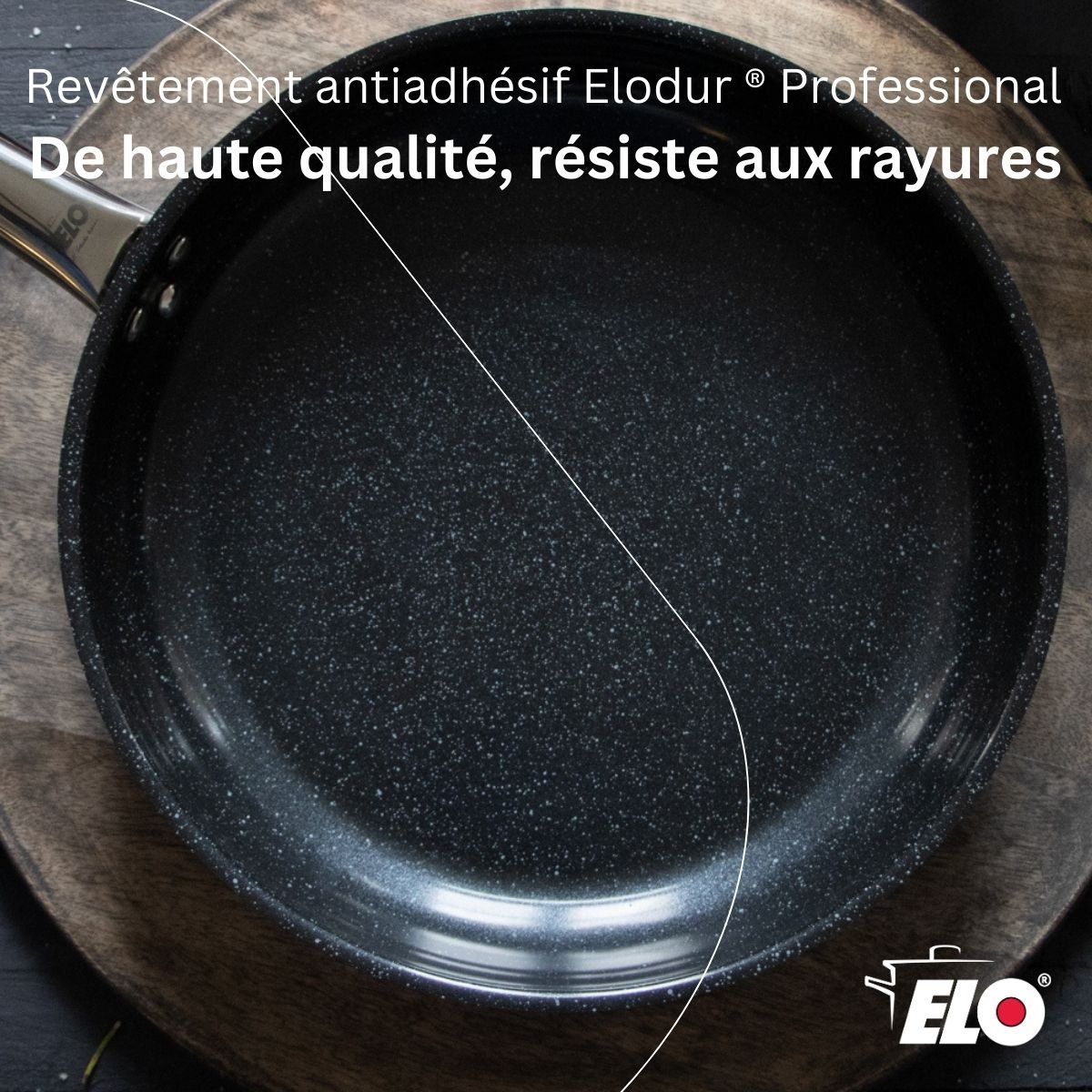 2 poêles 28/32cm + 3 faitouts 12/20/24cm PROFI THERM PLATINUM gris|noir, ELO