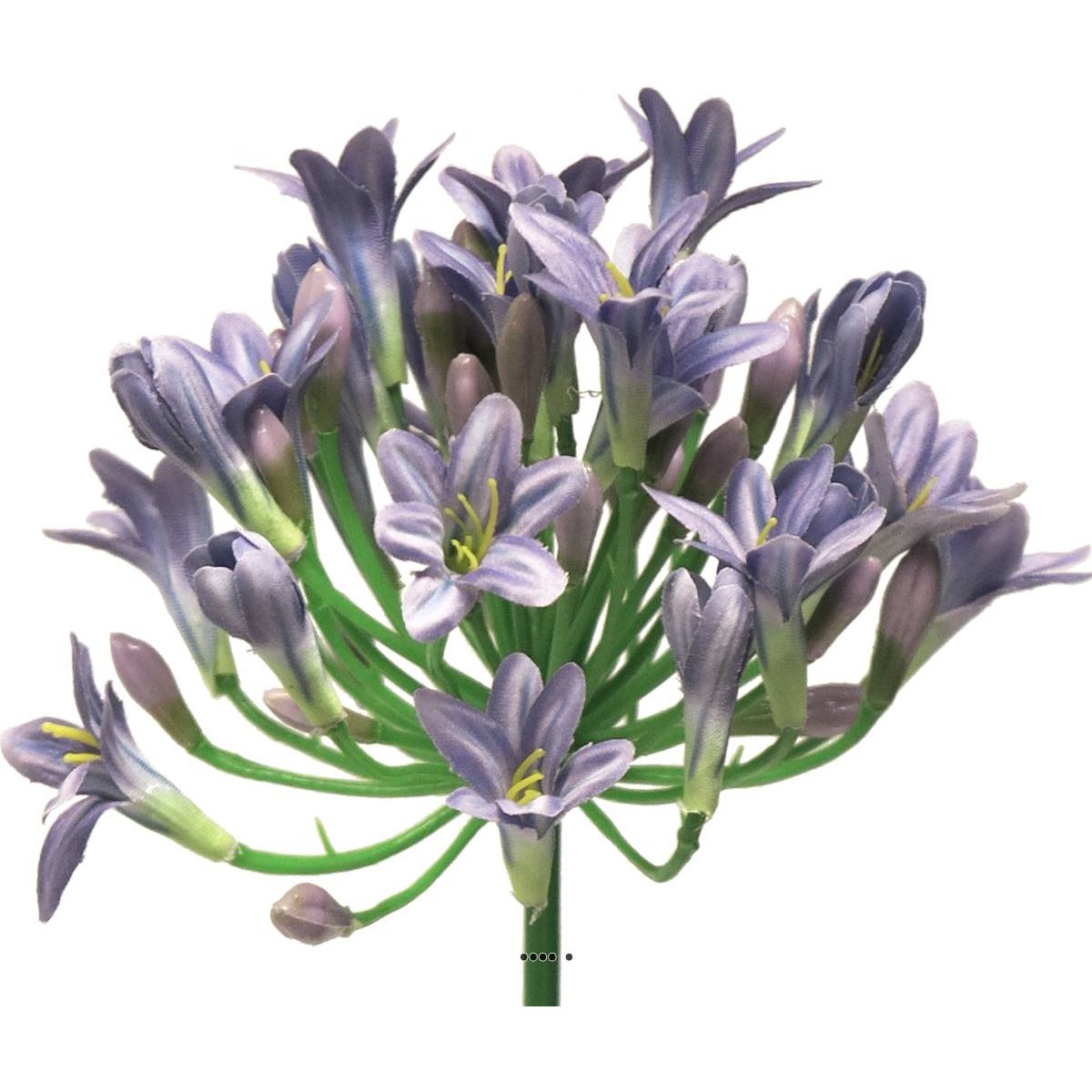 Agapanthe artificielle en tigeH 75cm, lavande, ARTIFICIELLES