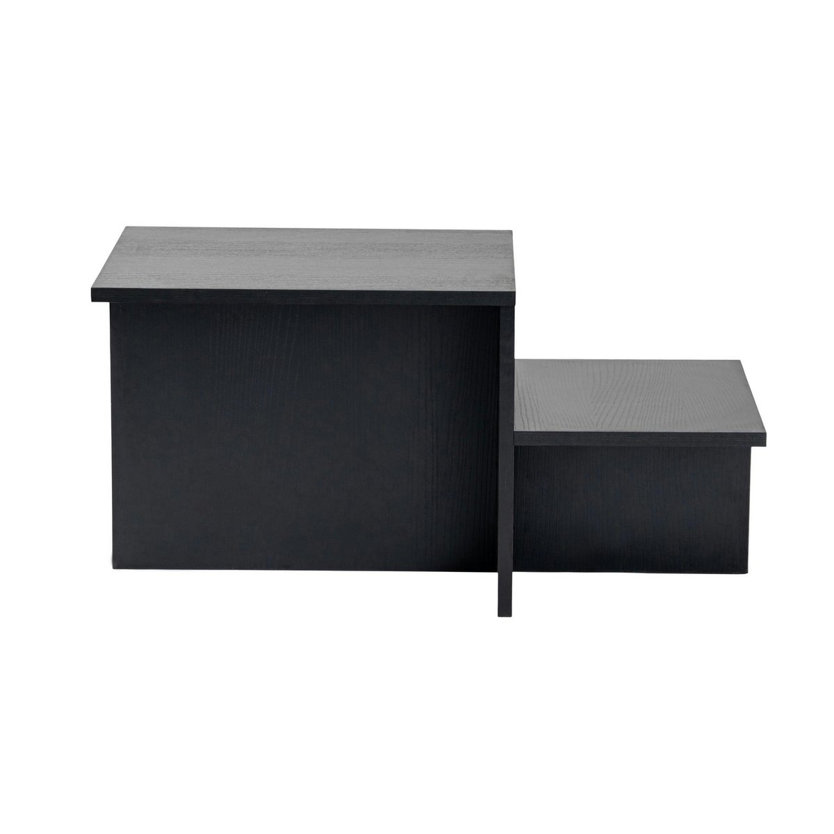Table basse moderne double hauteur MARFA noir, PIER IMPORT
