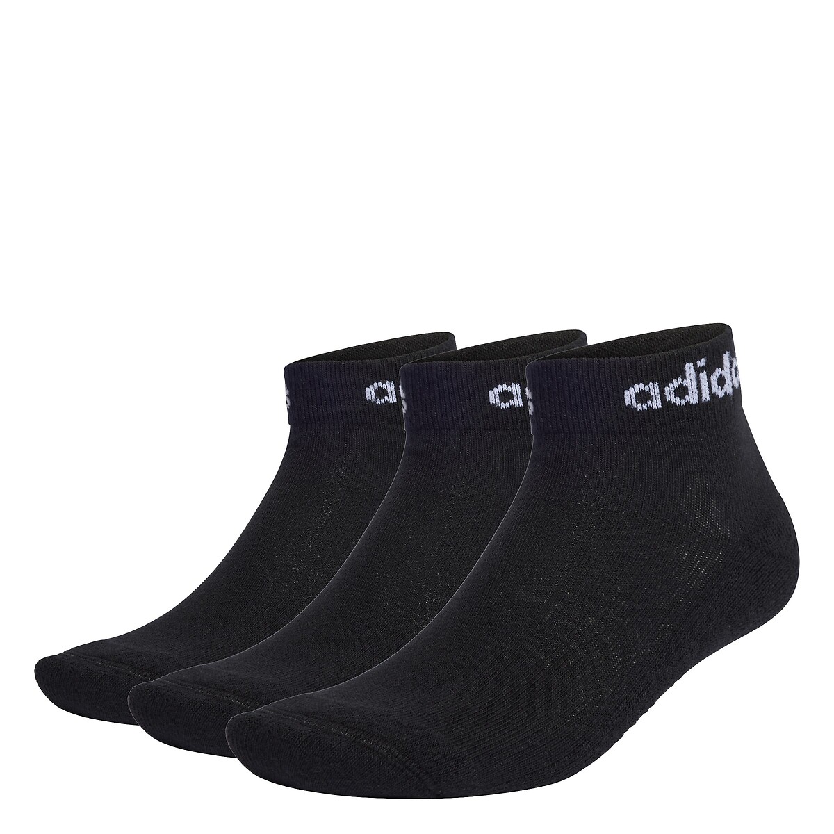 Pack of 3 Pairs of Unisex Crew Socks black, adidas Performance