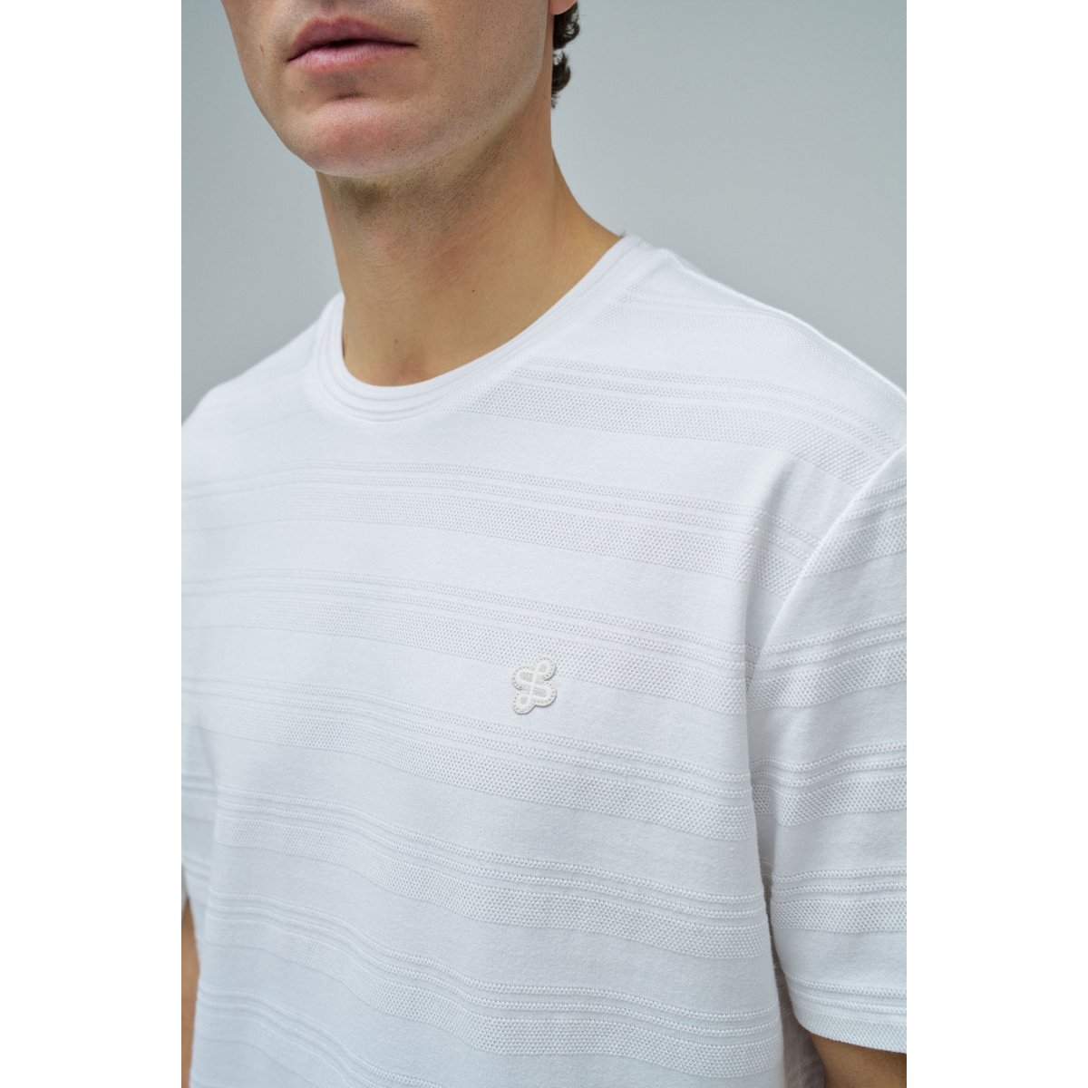 T-SHIRT TEXTURÉ blanc, SALSA JEANS