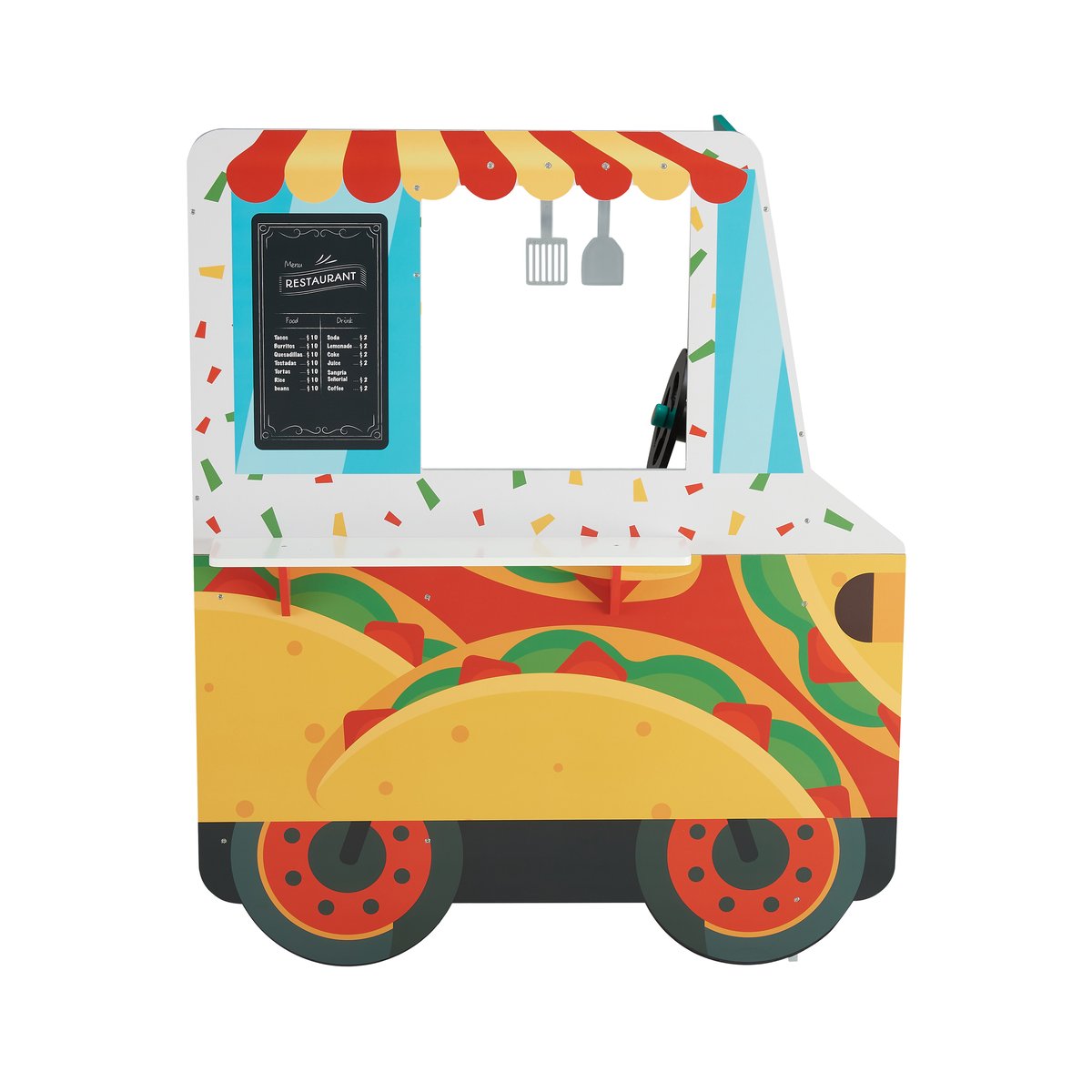 Food Truck Bois Cuisin Enfants Camion Taco couleur unique, TEAMSON KIDS