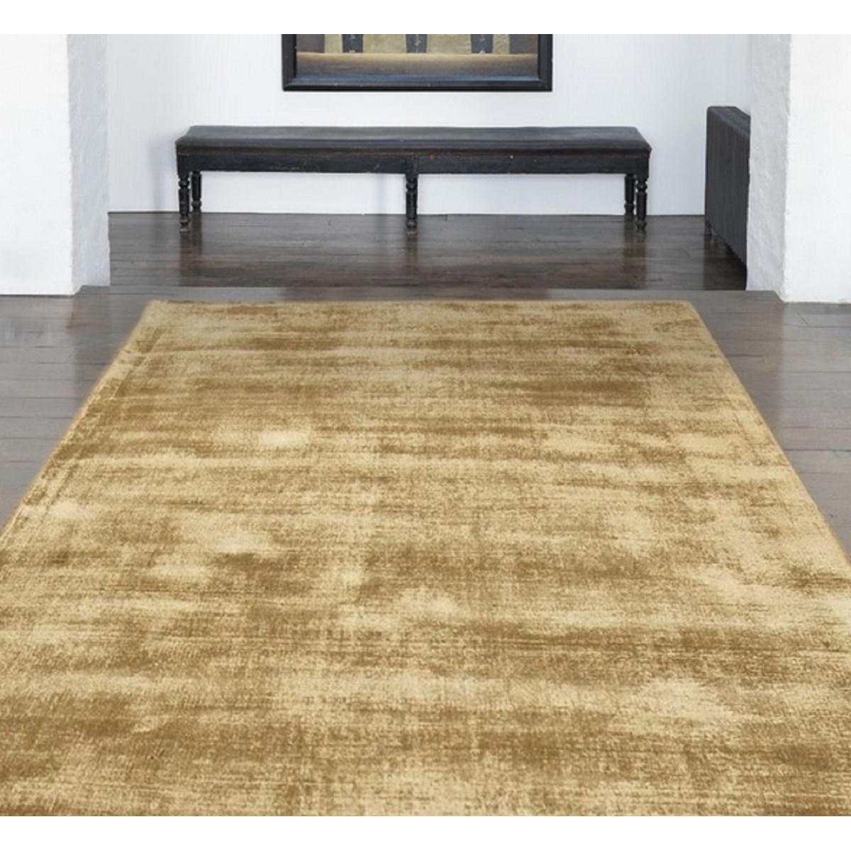 Tapis salon et chambre moderne fait main LAME or, NOVATREND
