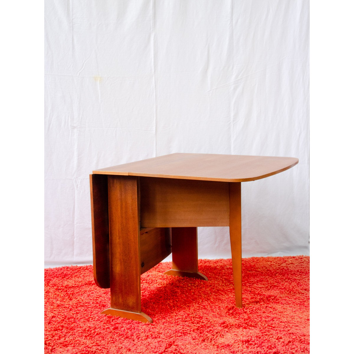 Table à manger pliante en teck Romy N°1607 - Bon état bois foncé, DEBONGOUT