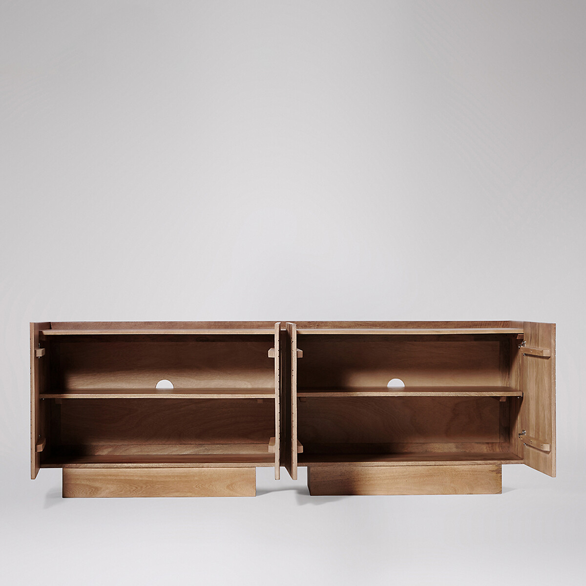 Rille Mango Wood 4 Door Sideboard light wood, SWOON