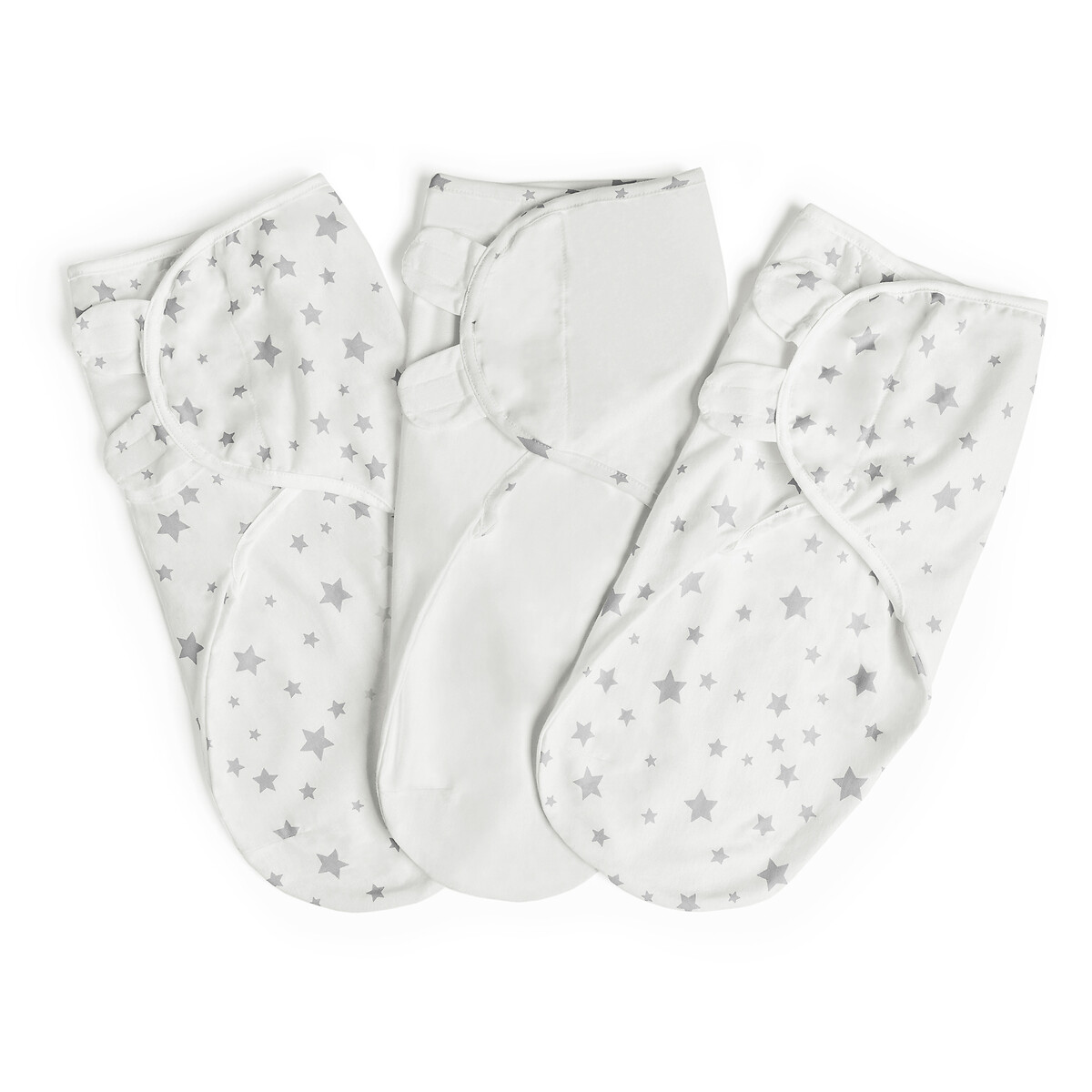 Safe Nights Set of Three Swaddle Blanket grey, SILENTNIGHT