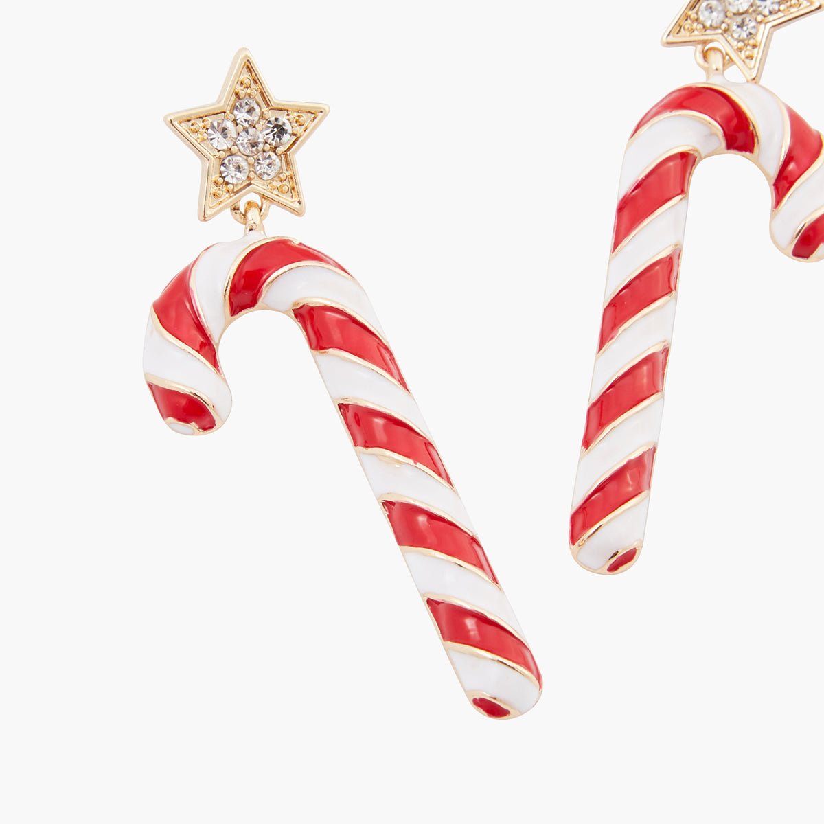 Boucles d'oreilles Noël sucre d'orge rouge, BALABOOSTE