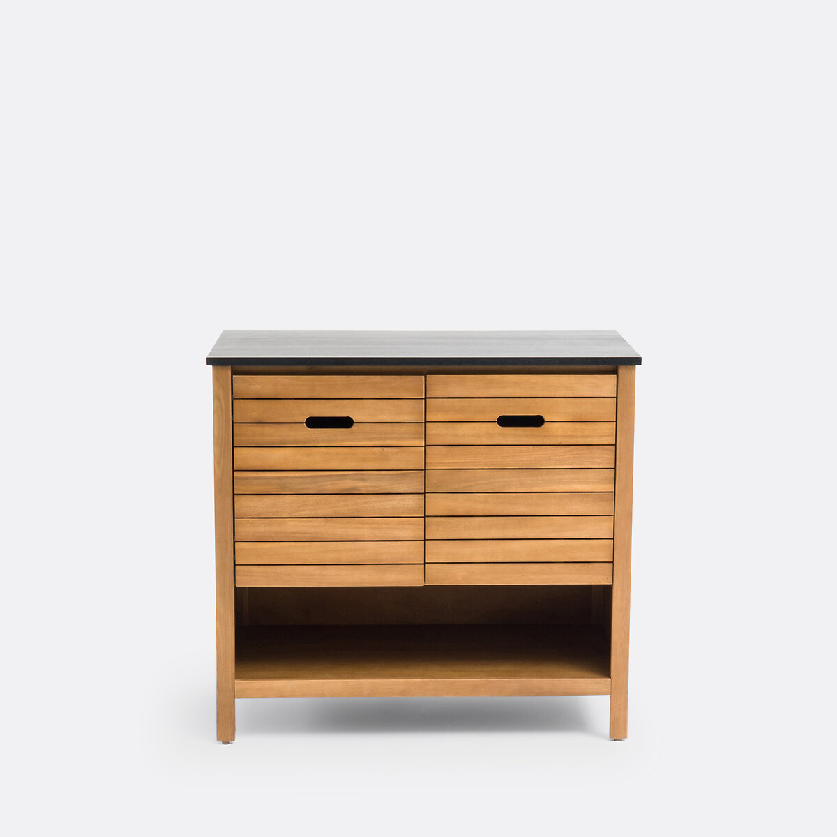 Meuble sous vasque Saturne, Acacia, 90 cm acacia, LA REDOUTE INTERIEURS