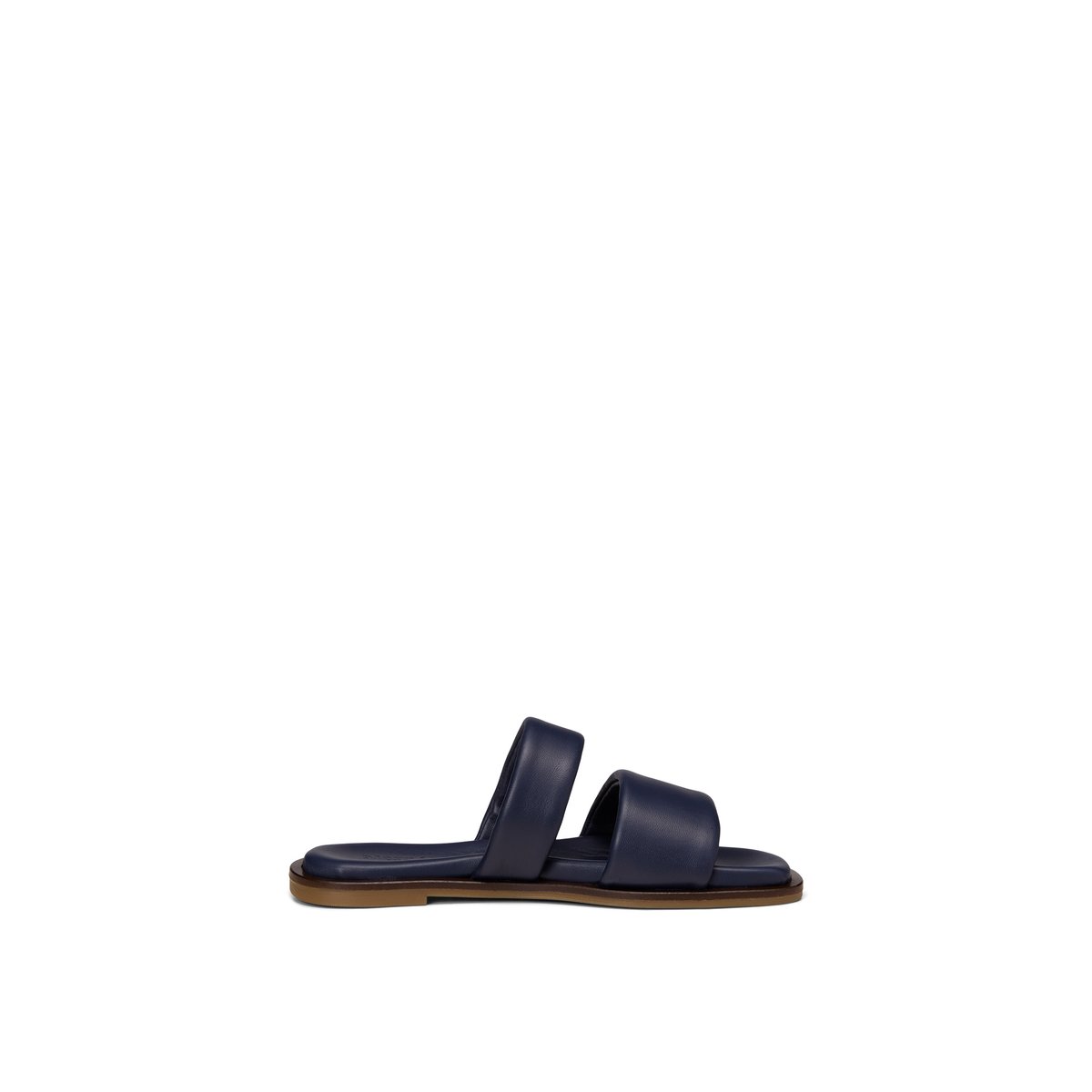 Mule modèle Marit en cuir de chèvre souple dunkelblau, MARC O'POLO