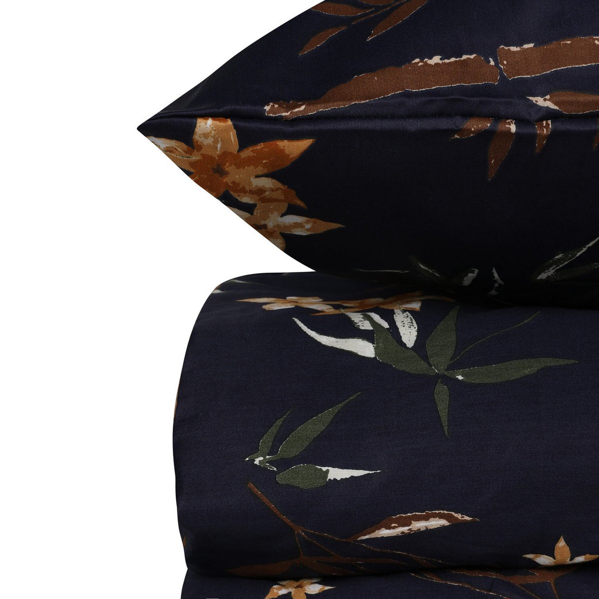 Parure de lit enfant satin de coton imprimée floral, Bamboo multicolore, C DESIGN HOME TEXTILE