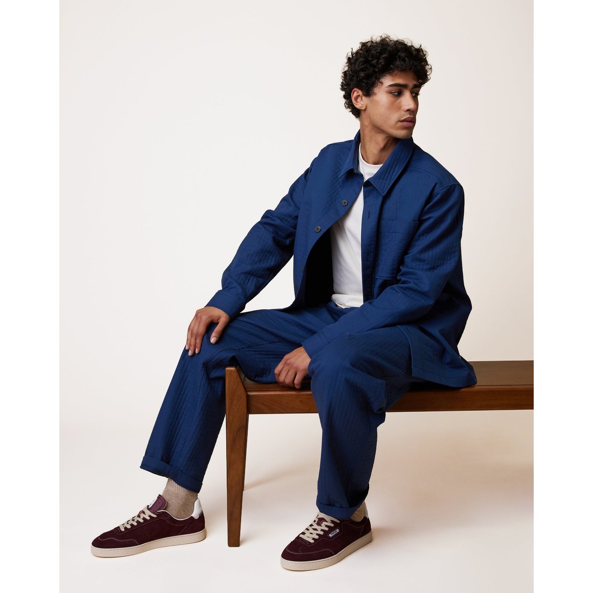 Sur-chemise en toile bleu foncé, FAGUO