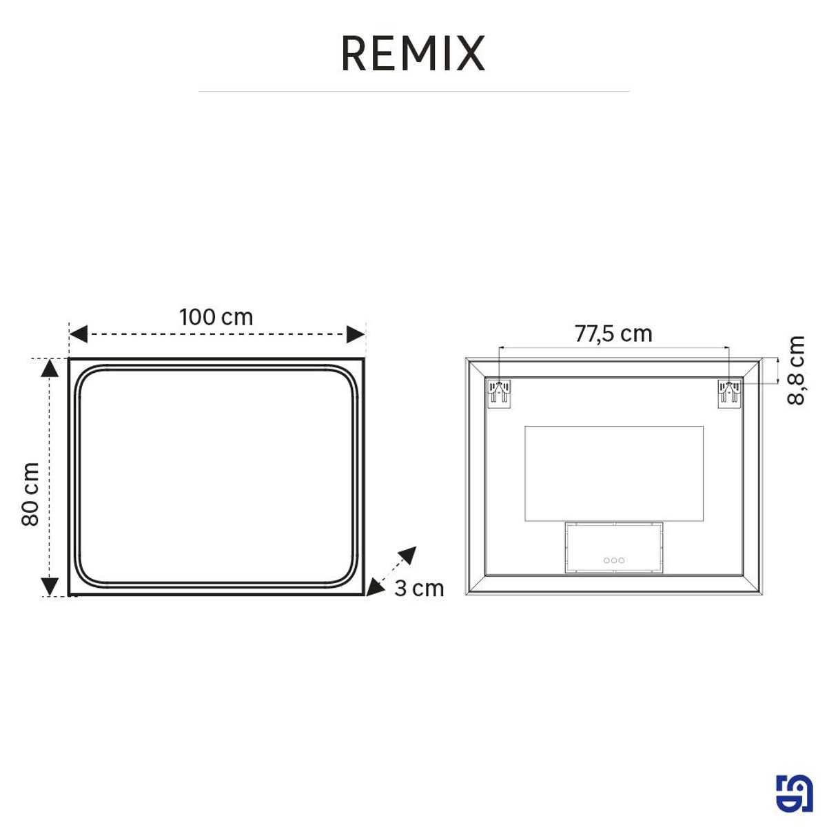 Miroir lumineux, REMIX noir, SENSEA