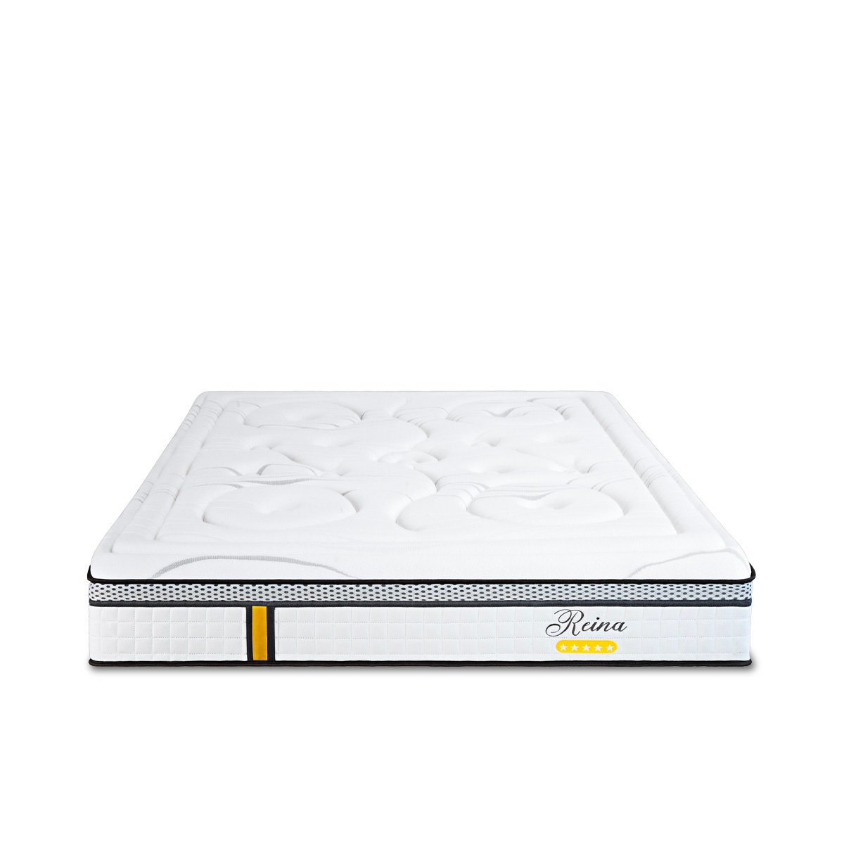 Matelas Ressorts ensachés Reina 2.0 90x200 cm Accueil Mémoire de forme blanc, BELLECOUR