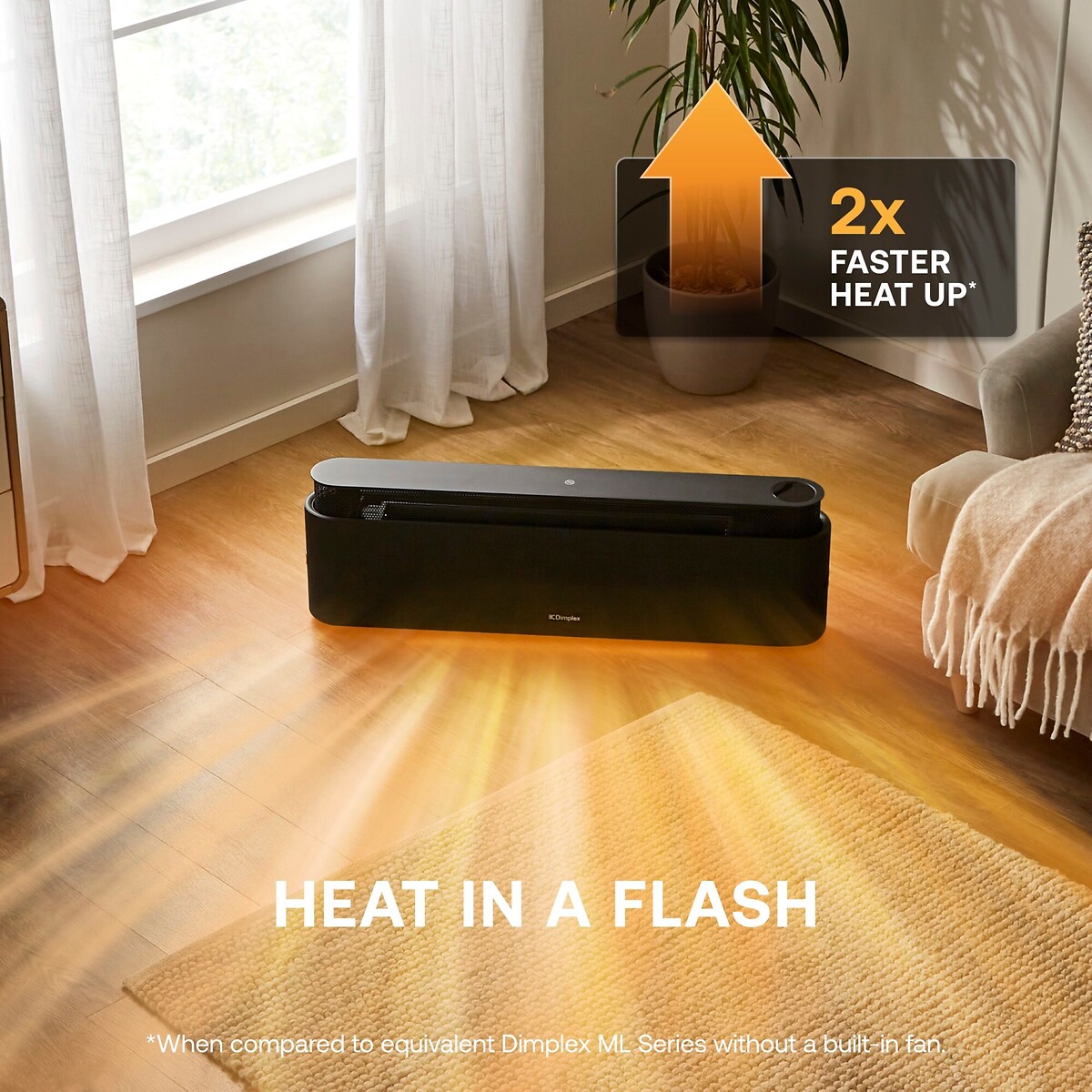 ThermalQ 2.2kW Baseboard Convector Heater - DXBC22 black, DIMPLEX