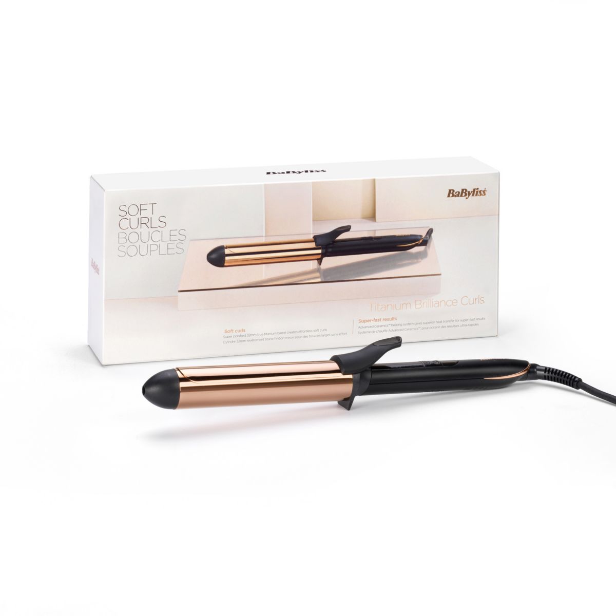Fer à boucler C459E Salon Brilliance Curls couleur unique, BABYLISS