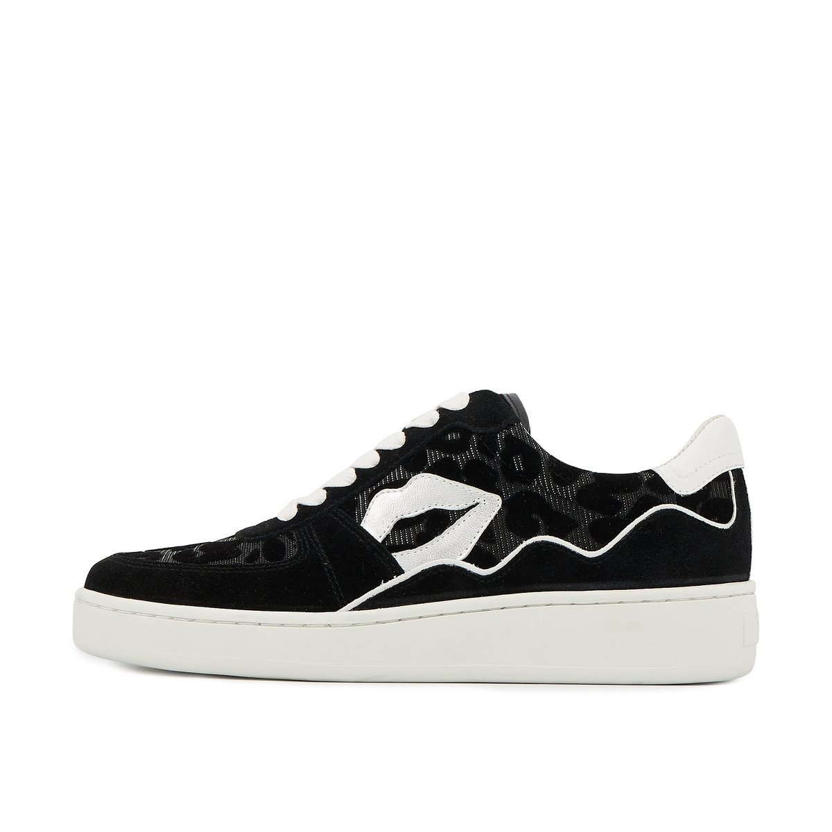Baskets En Cuir Loulou Leopard noir, BONS BAISERS