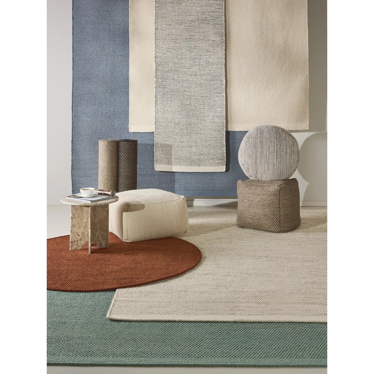 Tapis de laine tissé main ROCCO crème, BENUTA