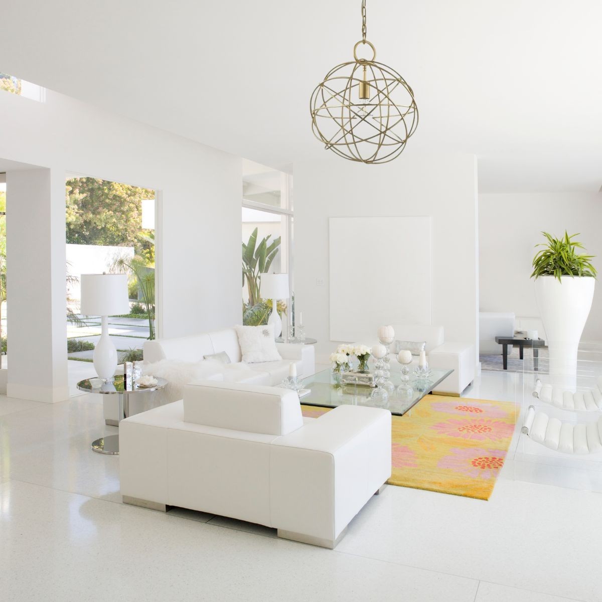 Suspension    KONSE doré, IDEAL LUX