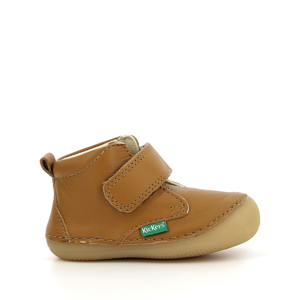 Chaussures premiers pas à scratch Sabio camel clair, KICKERS