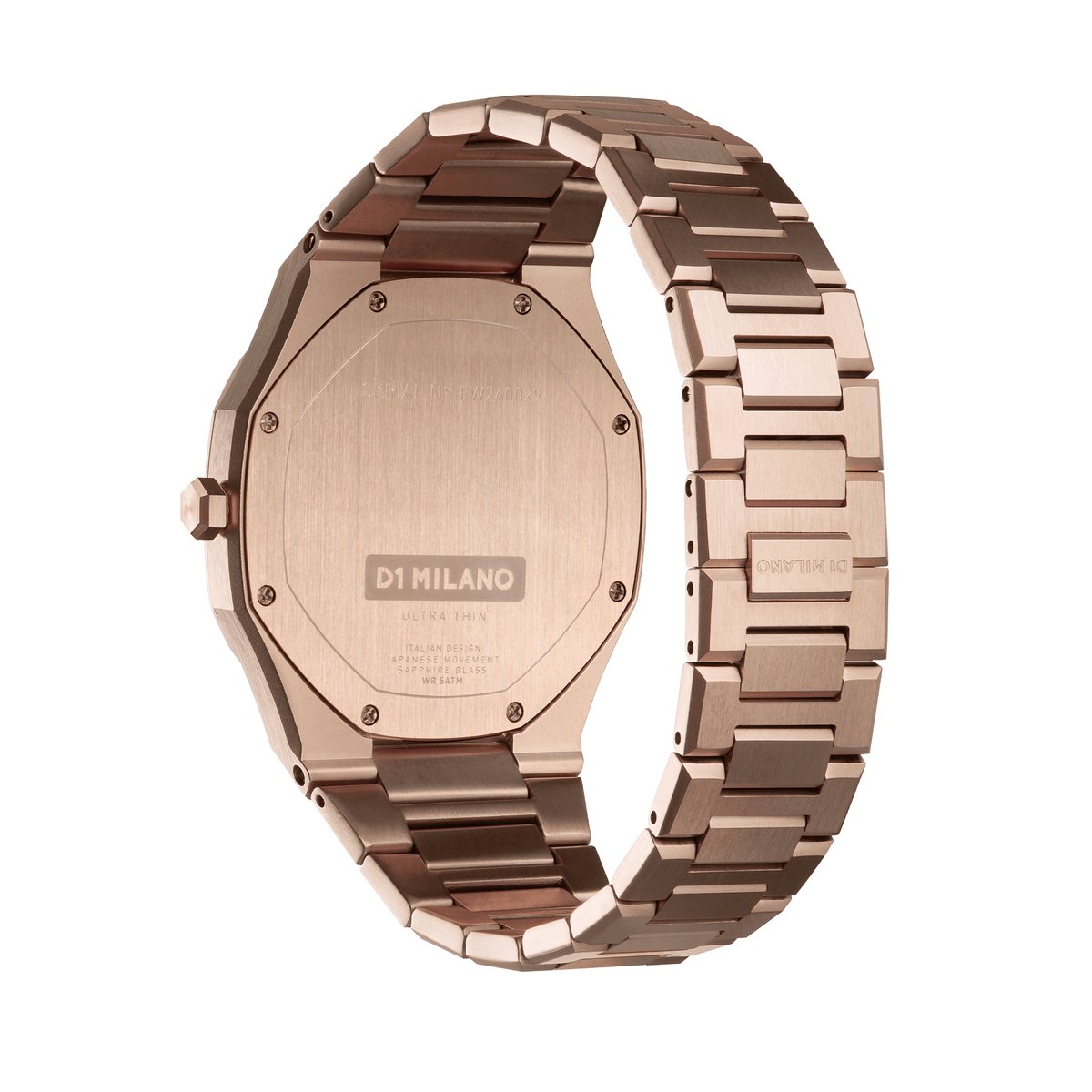 Montre Analogique ULTRA THIN doré rose noir doré rose, D1 MILANO