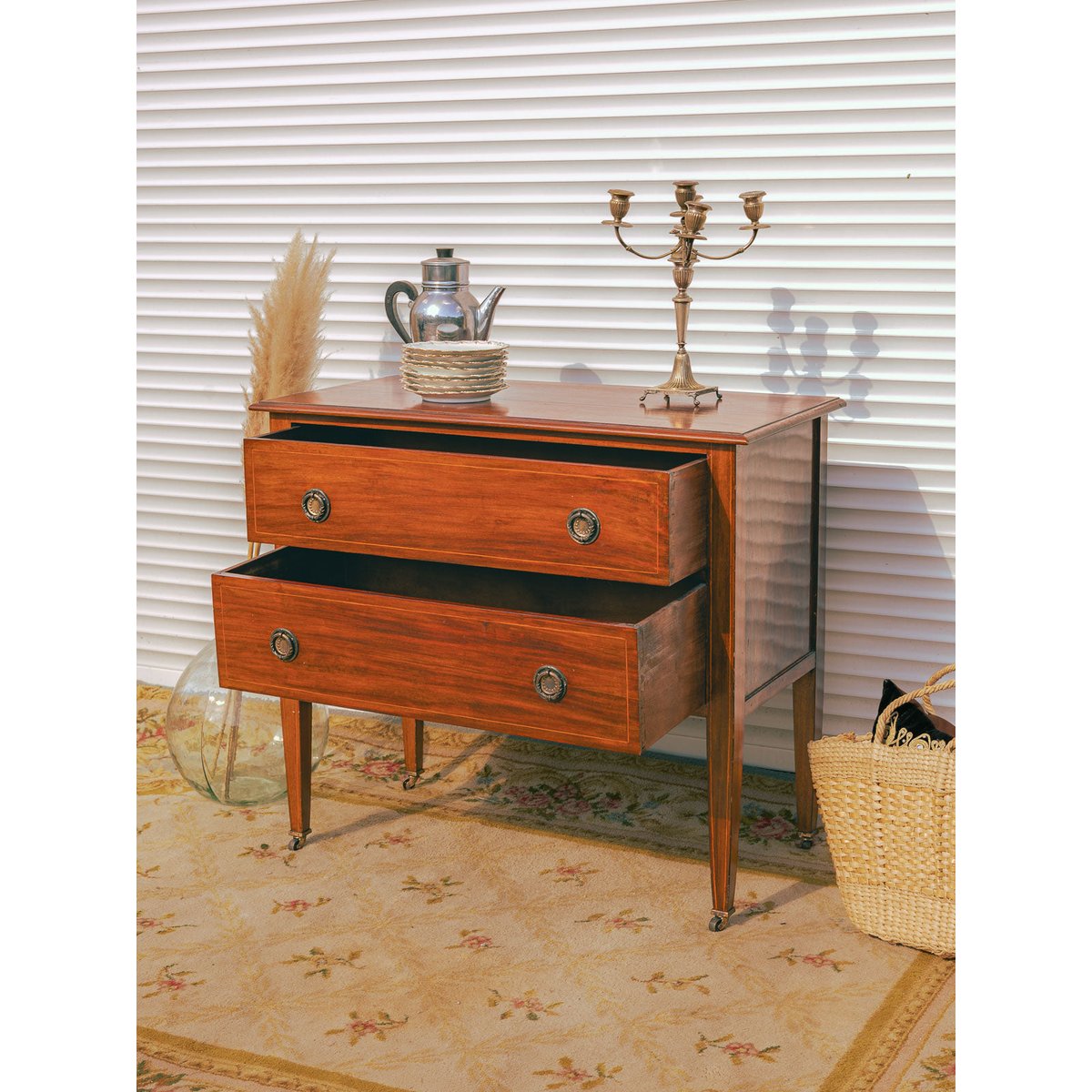Commode style Louis XVI Garance N°727 - Bon état marron, DEBONGOUT
